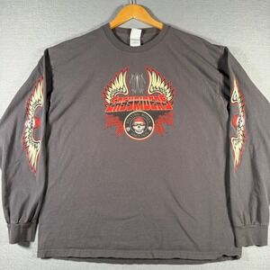 Easyriders 2005 Bike Show Sacramento Long Sleeve Shirt Men XL Gray Rolling Bones